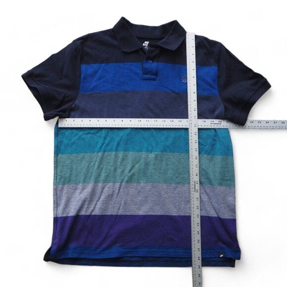 Nike Grand Slam Pinwheel Colorblock Striped Polo 376781-405 Men's XXL - Picture 4 of 7